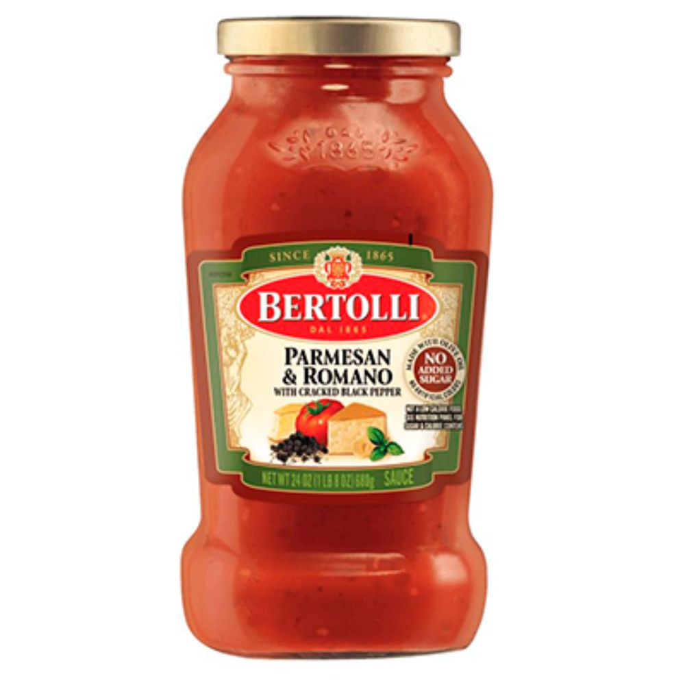 Salsa para Pastas Bertolli Parmesano & Romano With Cracked Black Pepper 680gr