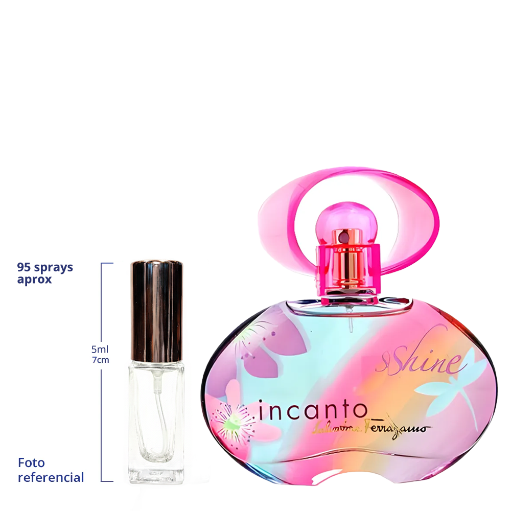 Salvatore Ferragamo Incanto Shine Decant Travel Size 10ml 95 a 150 Sprays Aprox Eau De Toilette For Woman