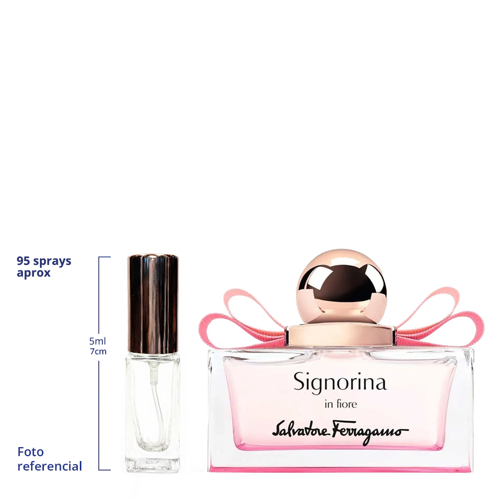 Salvatore Ferragamo In Fiore Decant Travel Size 5ml y 10ml de 75a 150 Sprays Aprox Eau De Parfum For Woman