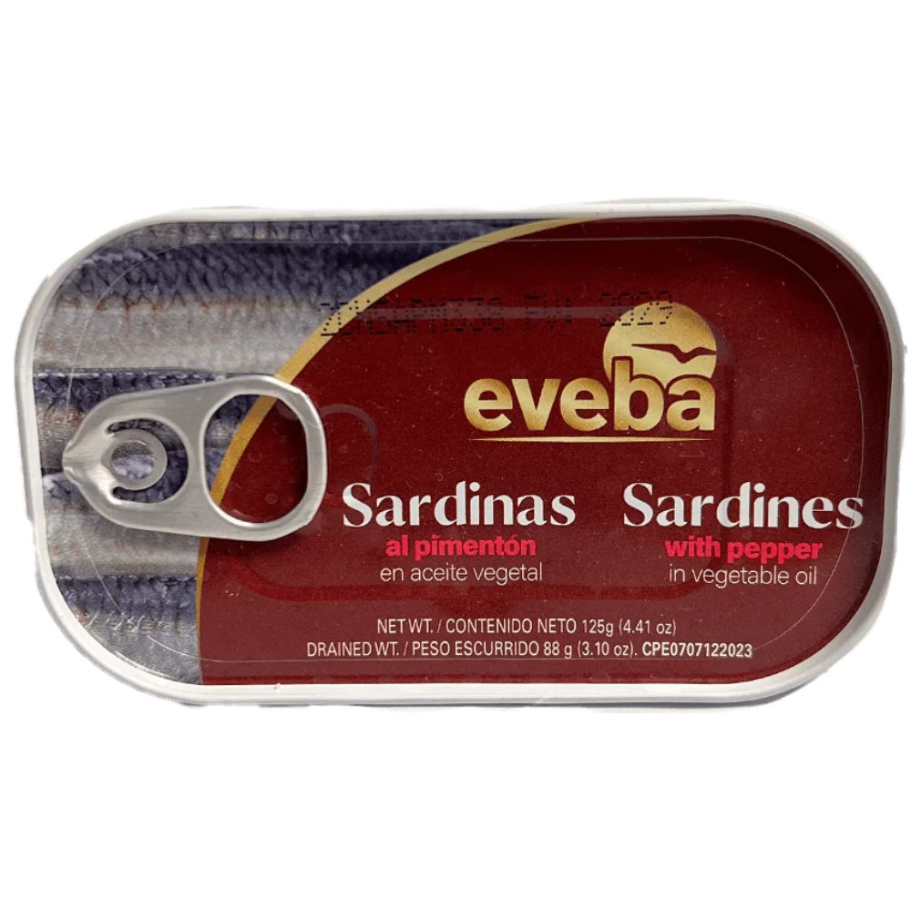 Sardinas Eveba Al Pimenton en Aceite Vegetal 125g