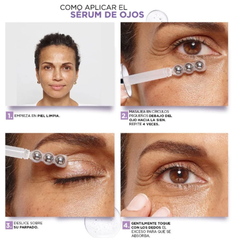 Serum Loreal Revitalift 2.5 % Acido Hialuronico + Cafeina Rellenador de Ojos 20ml