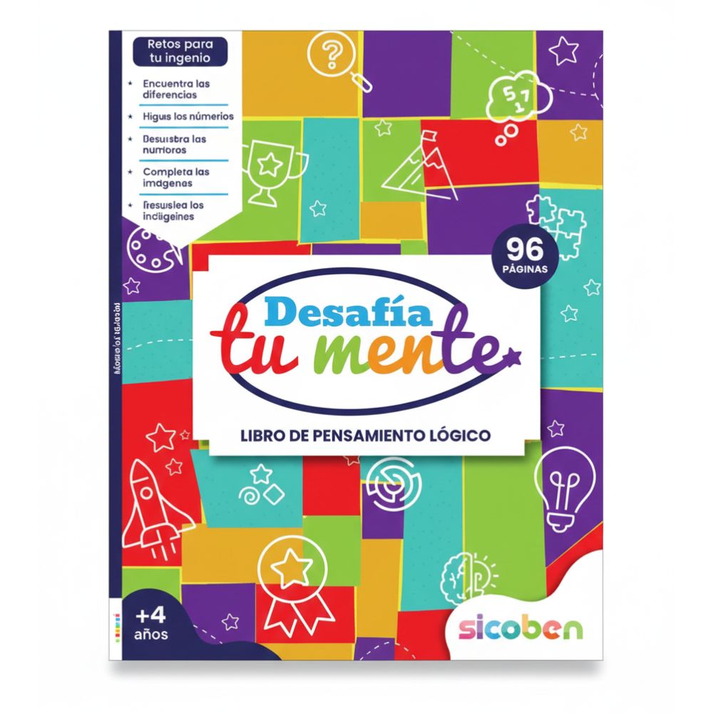 Desafía Tu Mente Libro De Pensamiento Lógico Infantil 4+