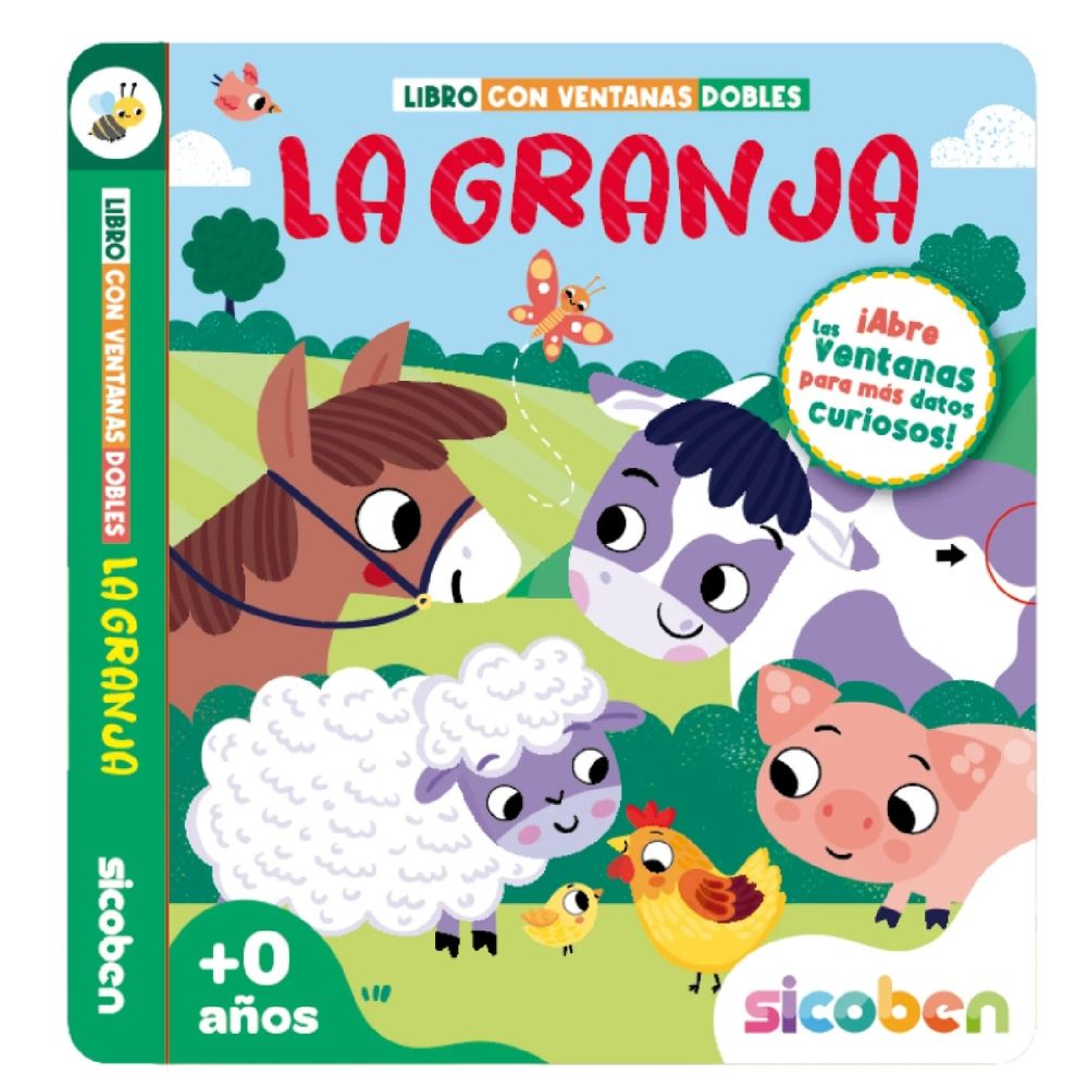 Doble Diversión Libro Con Ventanas Dobles Para Niños La Granja 0+