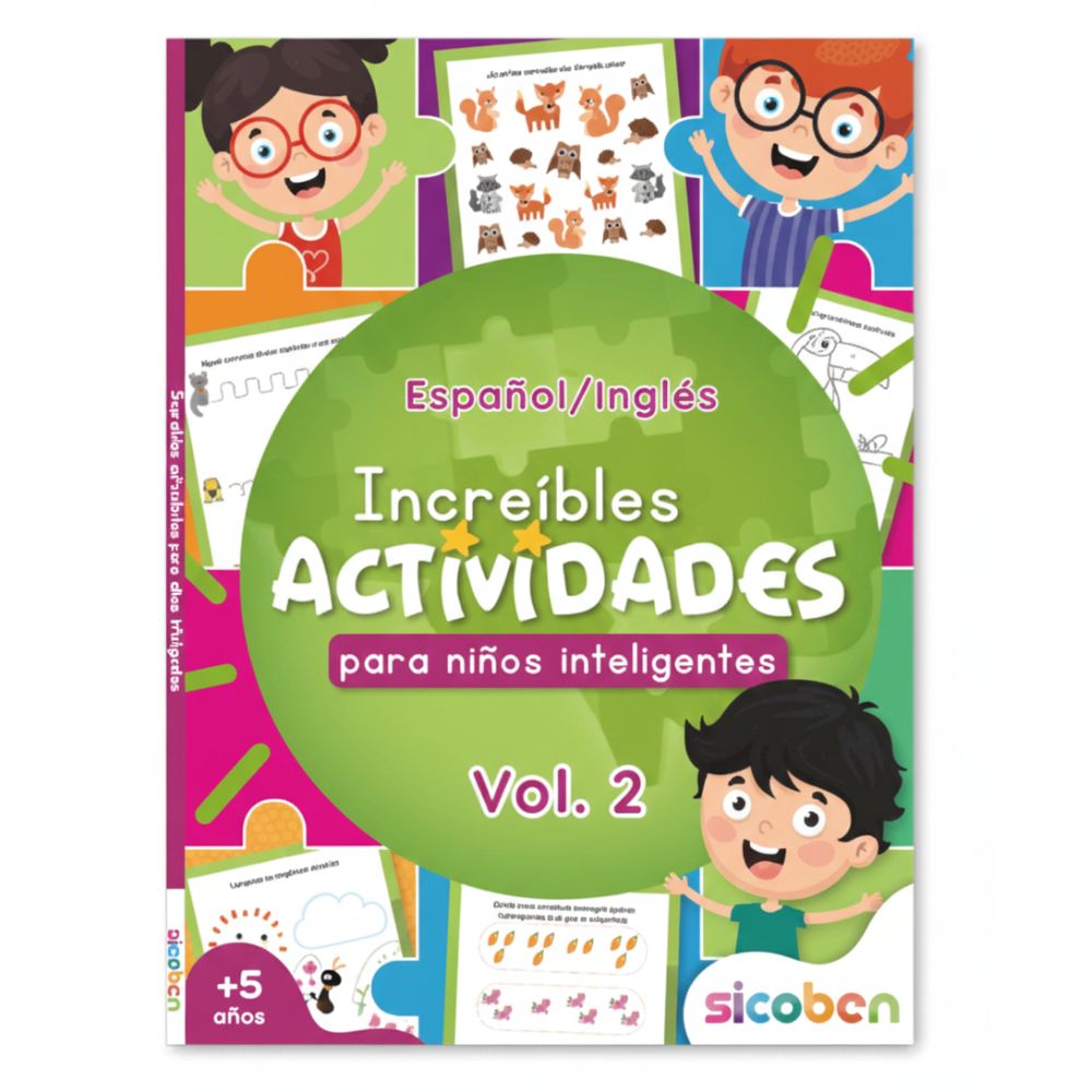Increíbles Actividades Para Niños Inteligentes Vol 2 Español/Inglés 5+