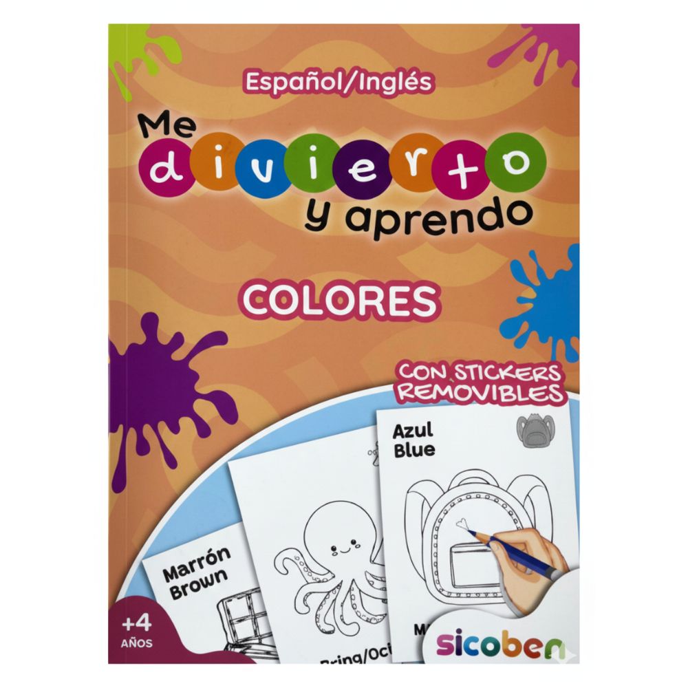 Me Divierto Y Aprendo Libro De Actividades Para Niños "Colores" 4+