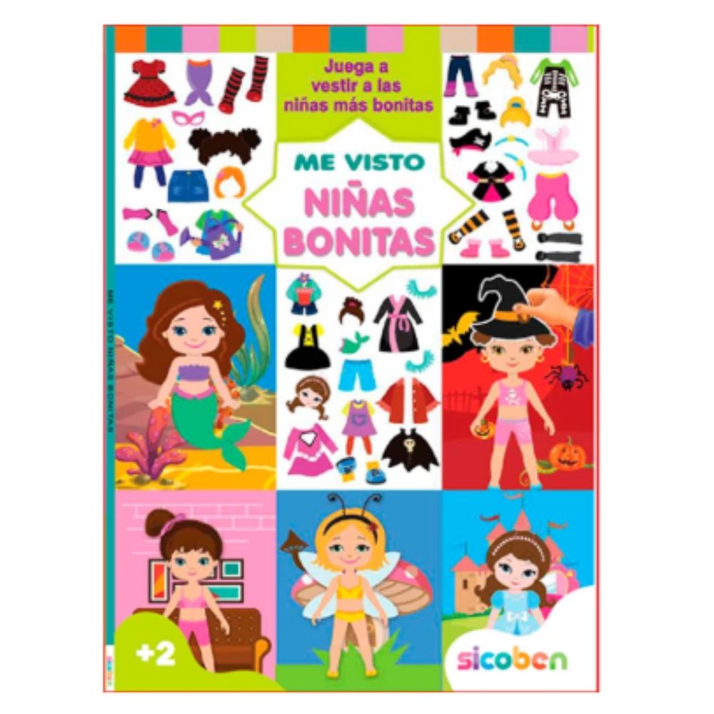 Sicoben Me Visto Libro De Actividades Infantiles Niñas Bonitas