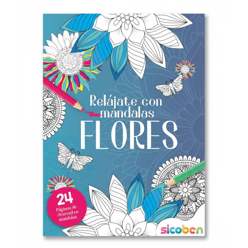 Relájate Con Mandalas De Flores 24pag