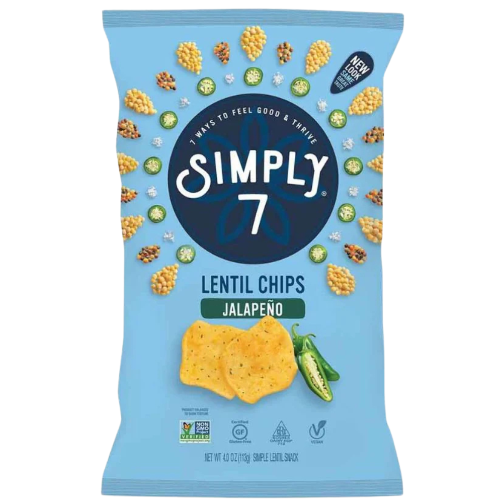Simply7 Lentil Chips Jalapeño 113gr