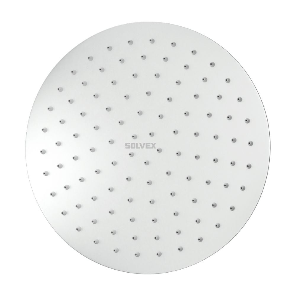 Solvex Regadera Cromada De Acero Inoxidable Redonda 10"(No incluye brazo ni roseta)