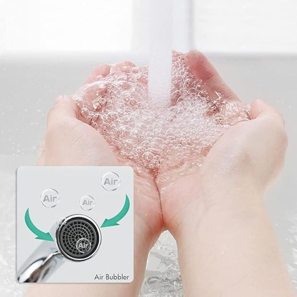 Solvex Smart Grifo Zinc Cromado Para Lavamanos De 4" Manillas Plásticas De Palanca 1/4 De Vuelta