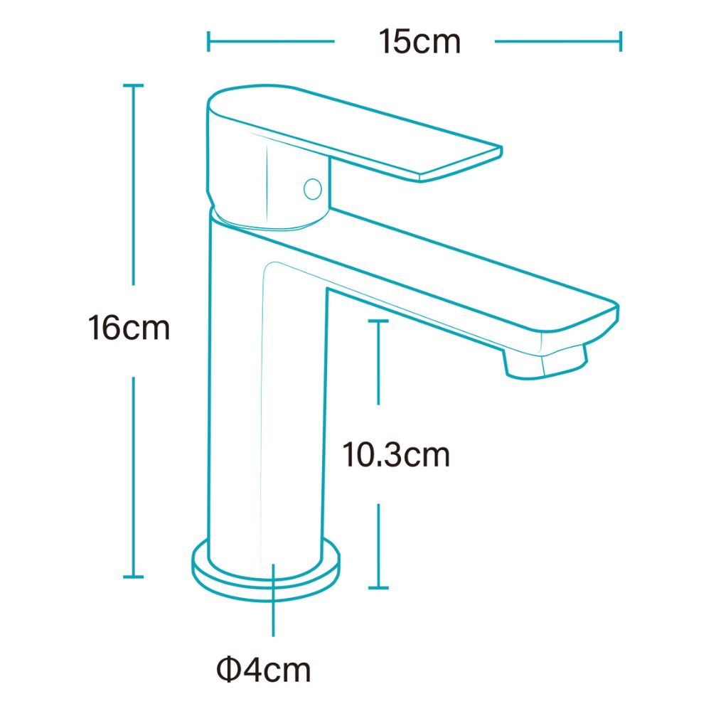 Solvex Plus Grifería Cromada Monomando Para Lavamanos 16,5cm