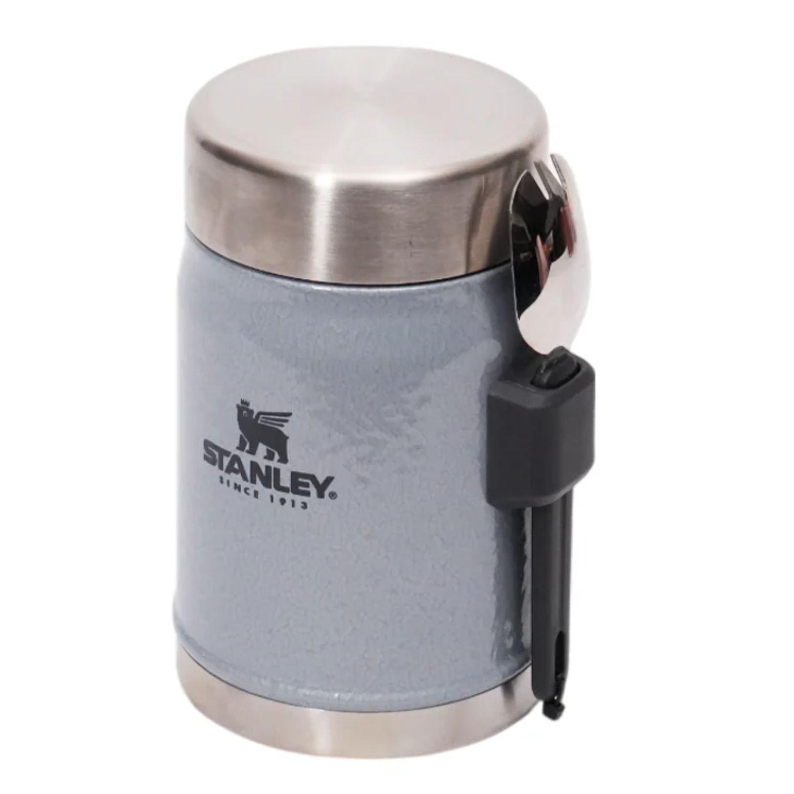 Stanley Termo Comida Classic Food Jar+Tenedor Color Hammertone Silver 14oz