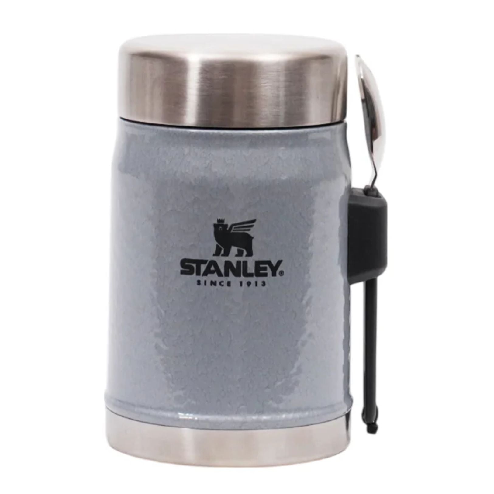 Stanley Termo Comida Classic Food Jar+Tenedor Color Hammertone Silver 14oz