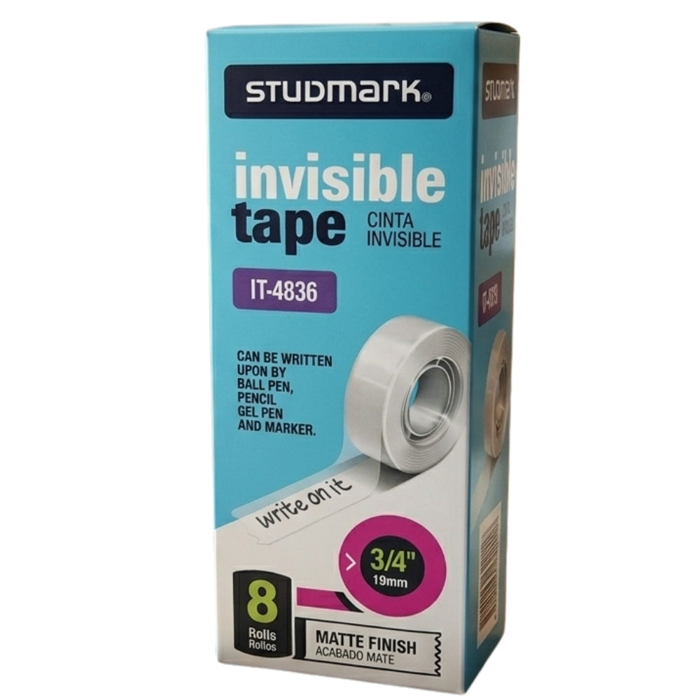 Studmark Cinta Invisible 3/4"x 36m 8 Rollos