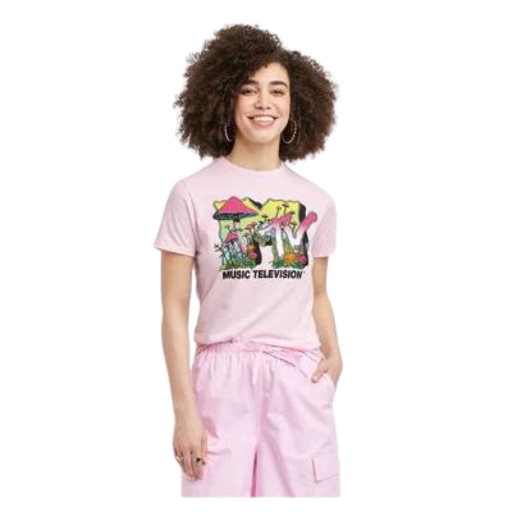 T-Shirt MTV Para Dama Color Rosado