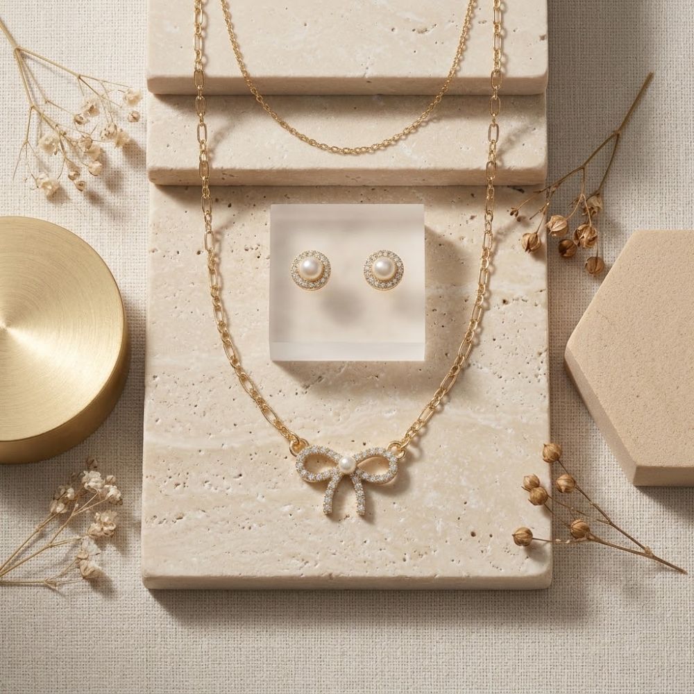 Aeropostale Set de Accesorios Golden Bow
