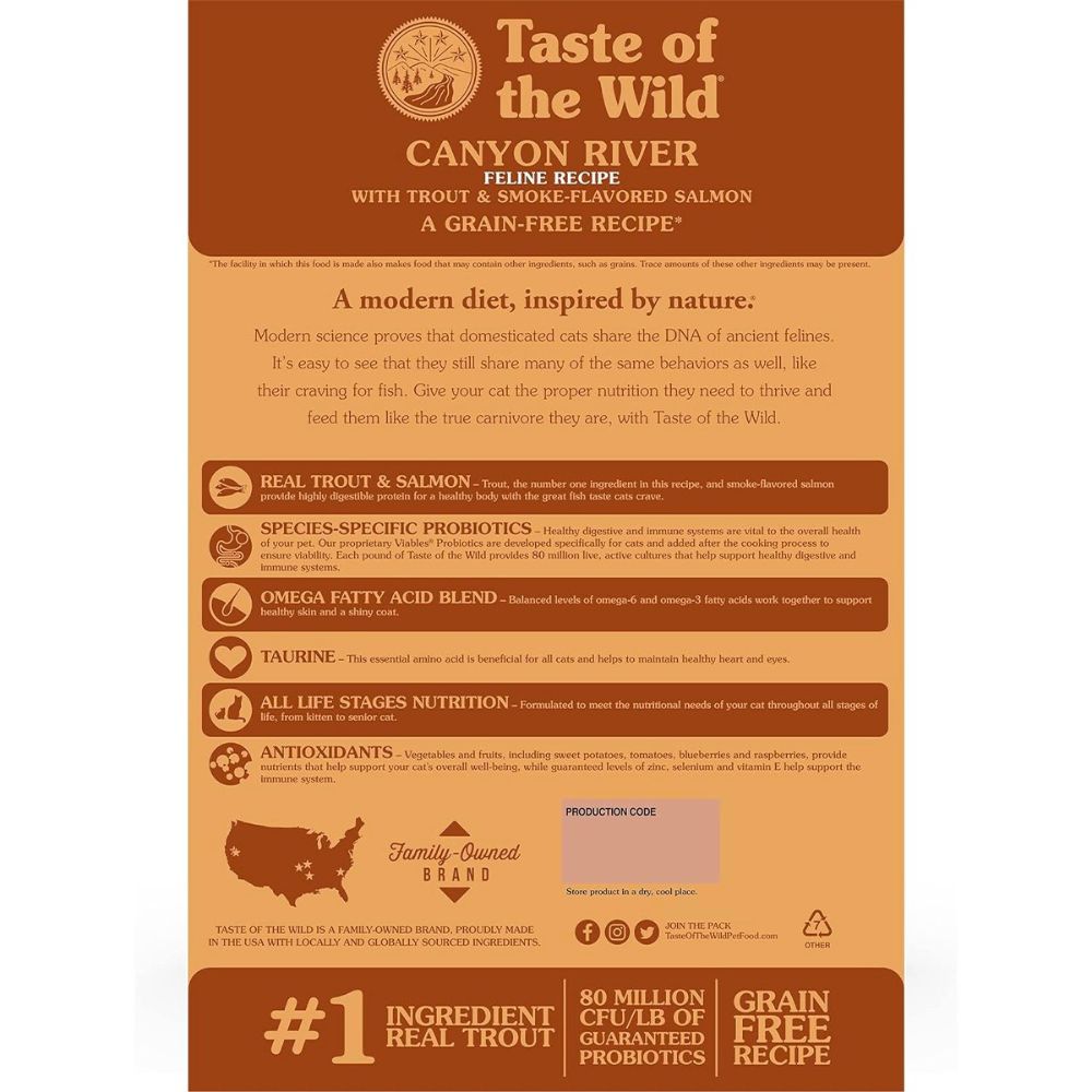 Taste Of The Wild Canyon River Alimento Para Gatos 6.6kg