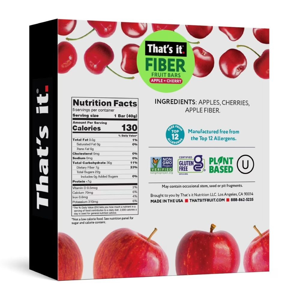That´s it Mini Fruit Mini Bars Apples + Cherry 5 Und 200gr