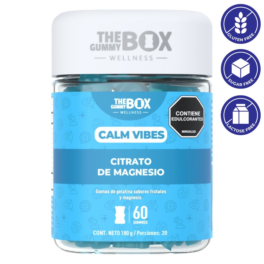 The Box Gummy Gomas De Gelatina Calm Vibes Citrato De Magnesio 60Und