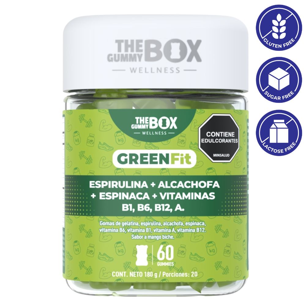 The Box Gummy Gomas De Gelatina Green Fit 60Und