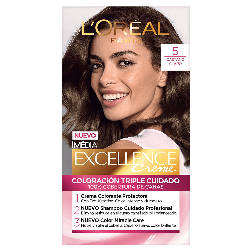 Tinte L'Oreal Excellence Creme 5 Castaño Claro
