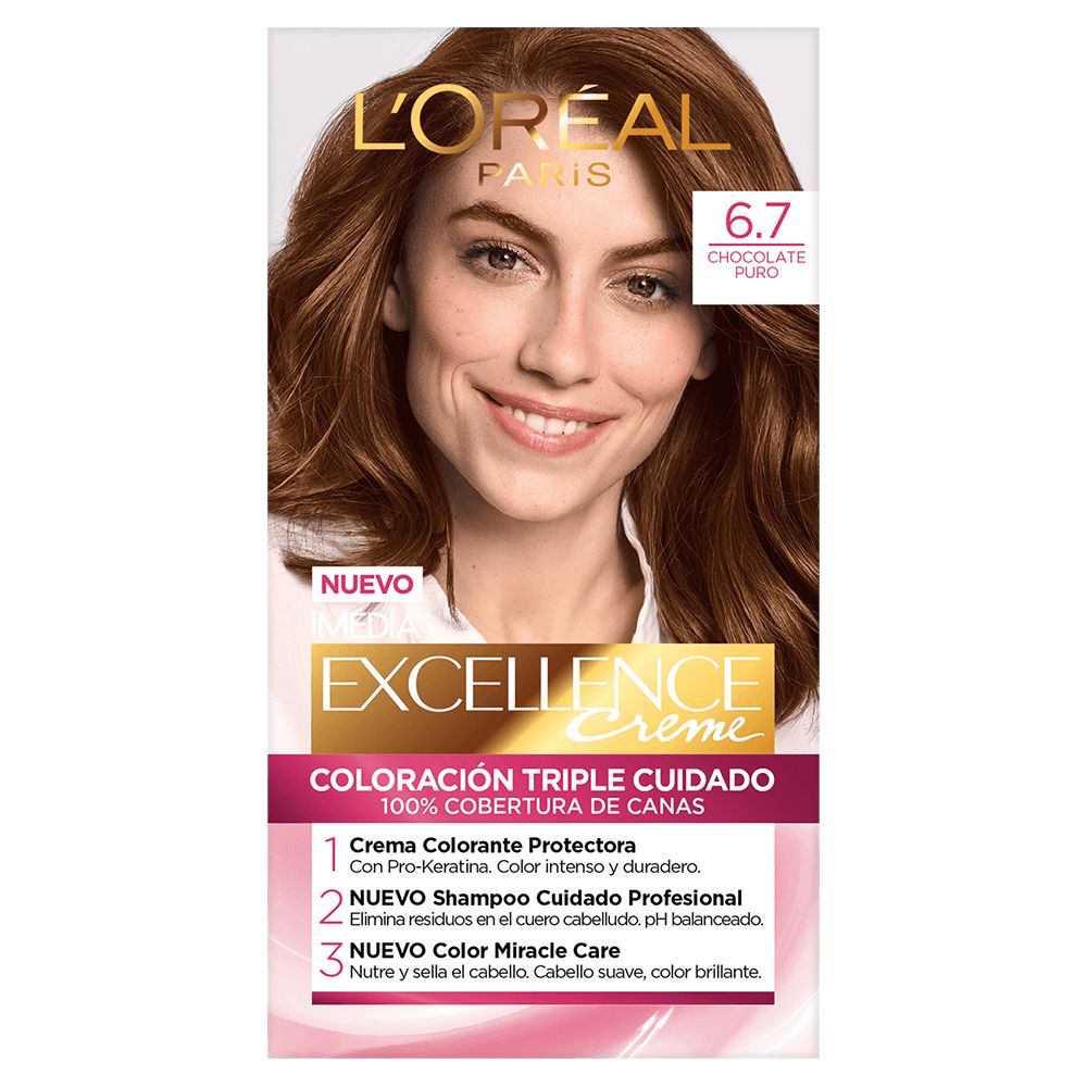 Tinte L'Oreal Excellence Creme 6.7 Chocolate Puro
