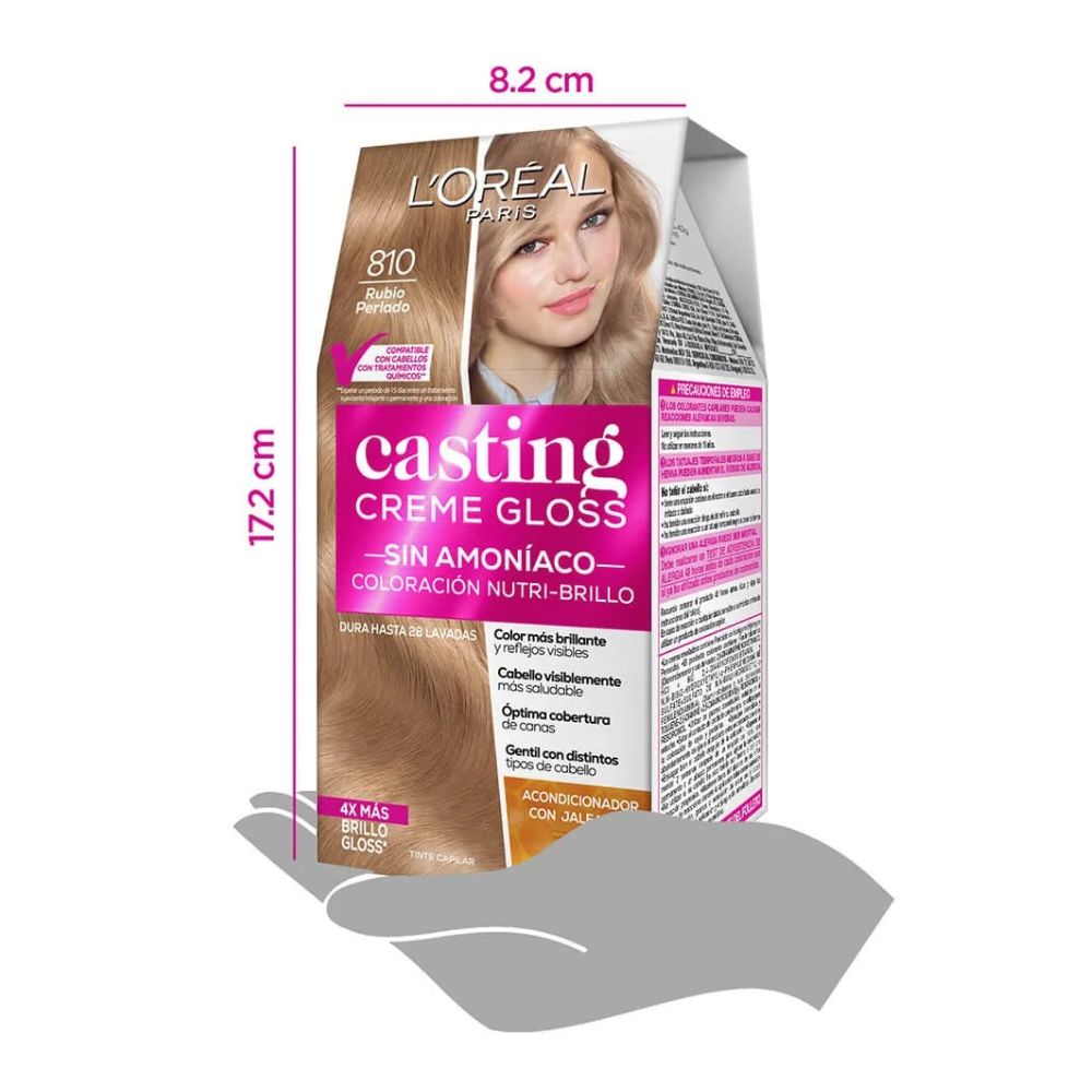 Tinte Loreal Nro 810 Rubio Perlado Casting Creme Gloss Sin Amoniaco