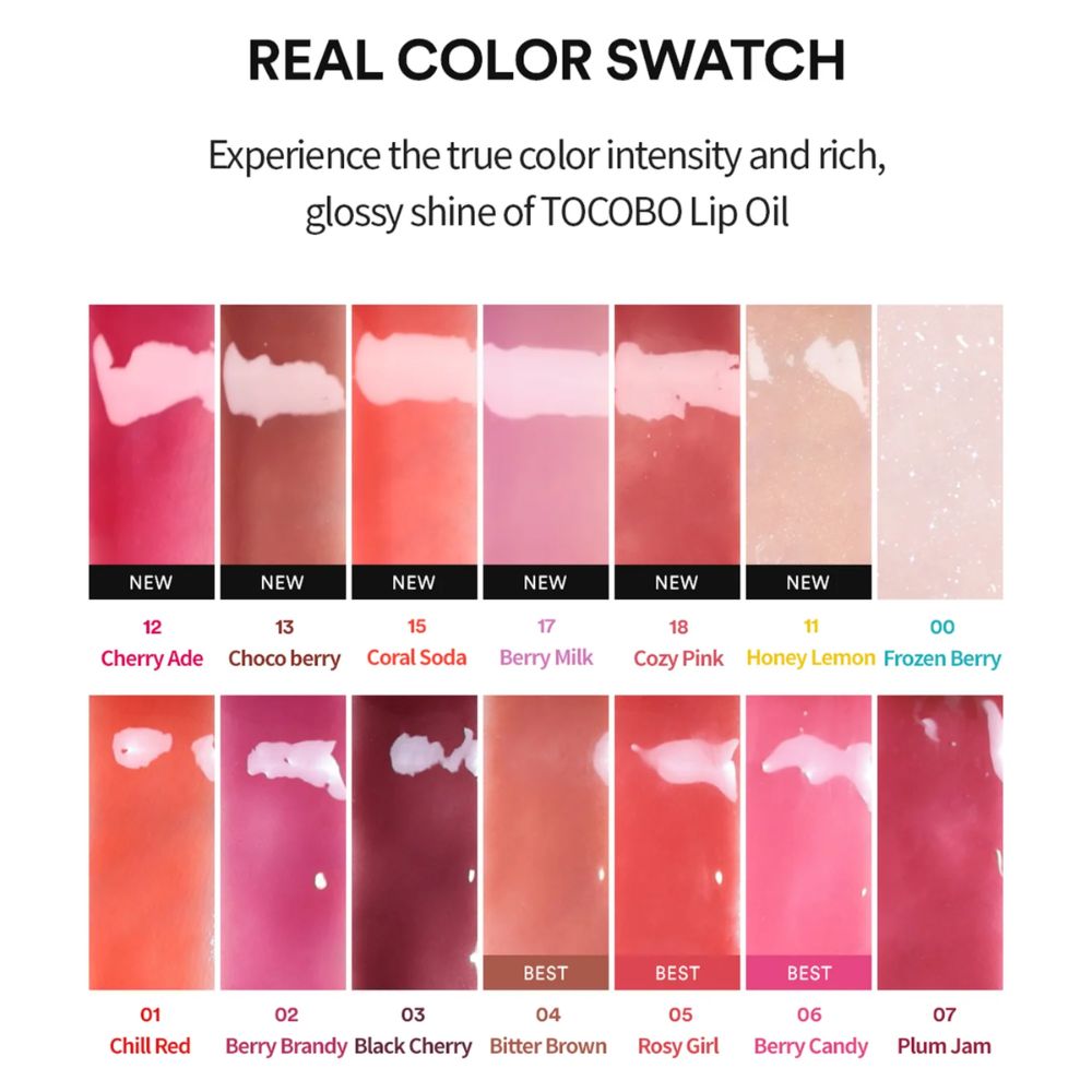 Tocobo Juicy Berry Plumping Lip Oil N*00 Frozen Berry Glam Max 4g