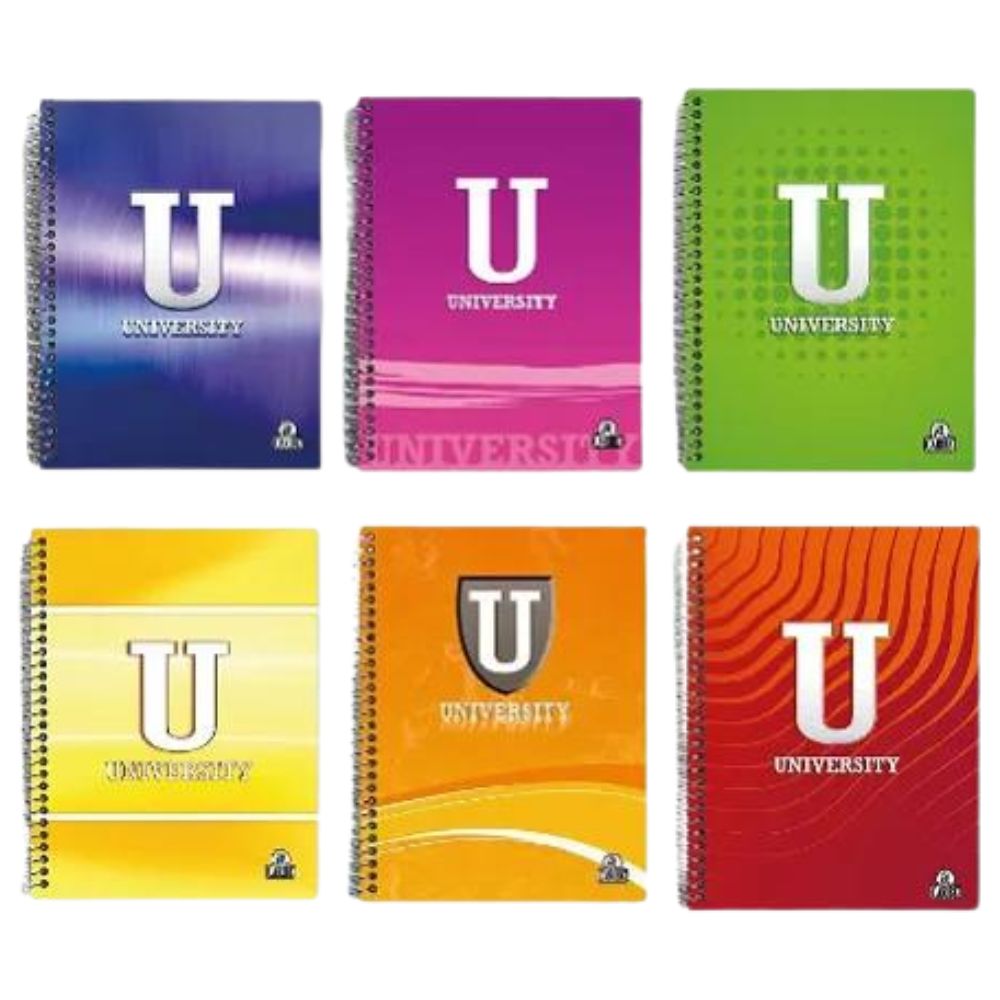 Libreta University Caribe 2 Materias Una Linea 100 Hojas Colores Surtidos 6 Opciones