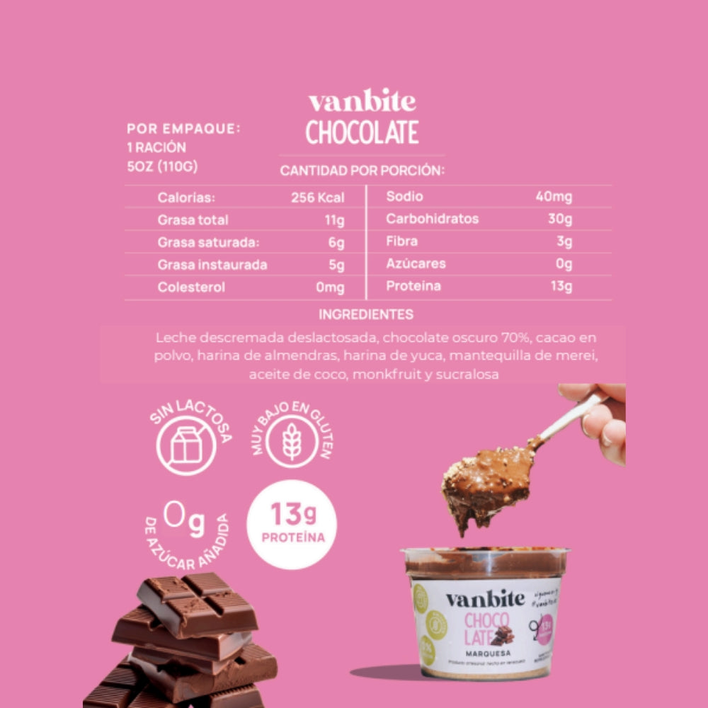 Vanbite Marquesa de Chocolate 15gr Protein 141gr
