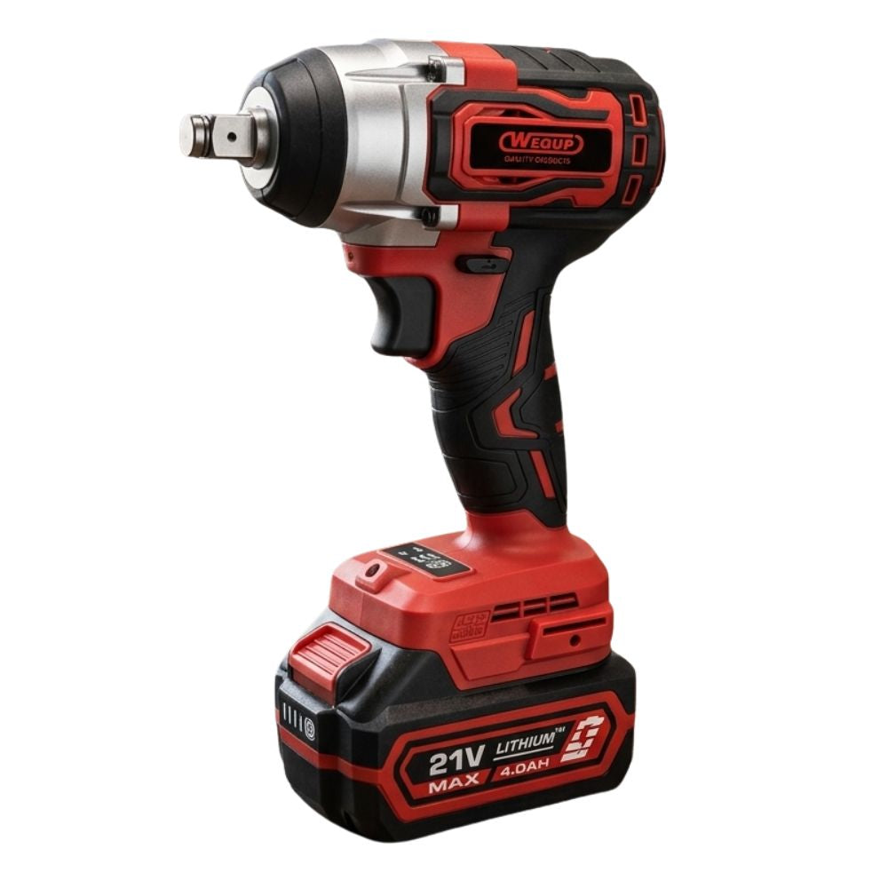 Wequp Llave De Impacto Inalambrica 1/2" (21V-300 N.m) Dado Cuadrado