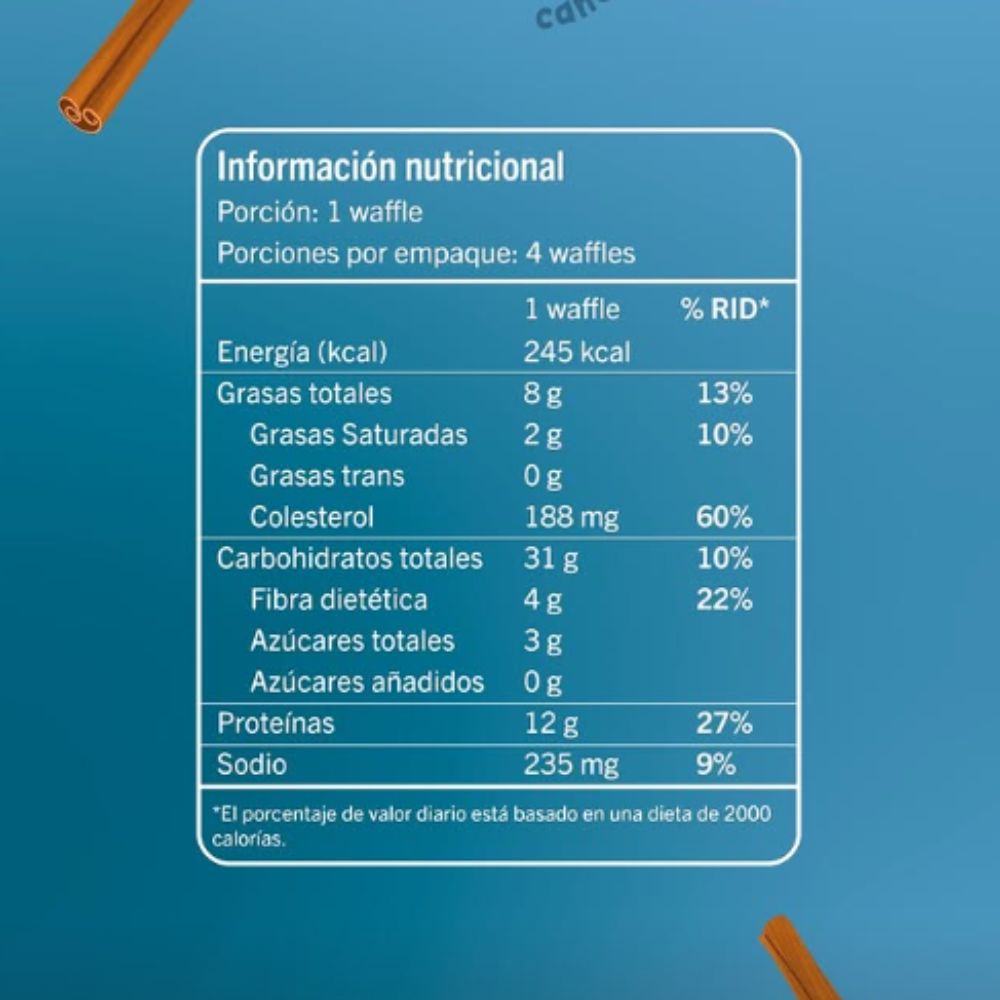 Waffit Waffles Canela 4 Und 550g