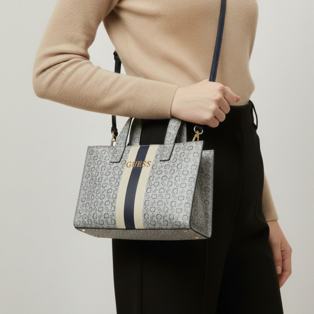 Guess Cartera Ines Mini Satchel Navy