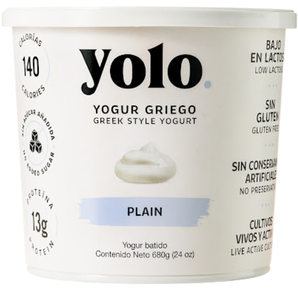 Yogurt Griego Yolo Plain 680 gr