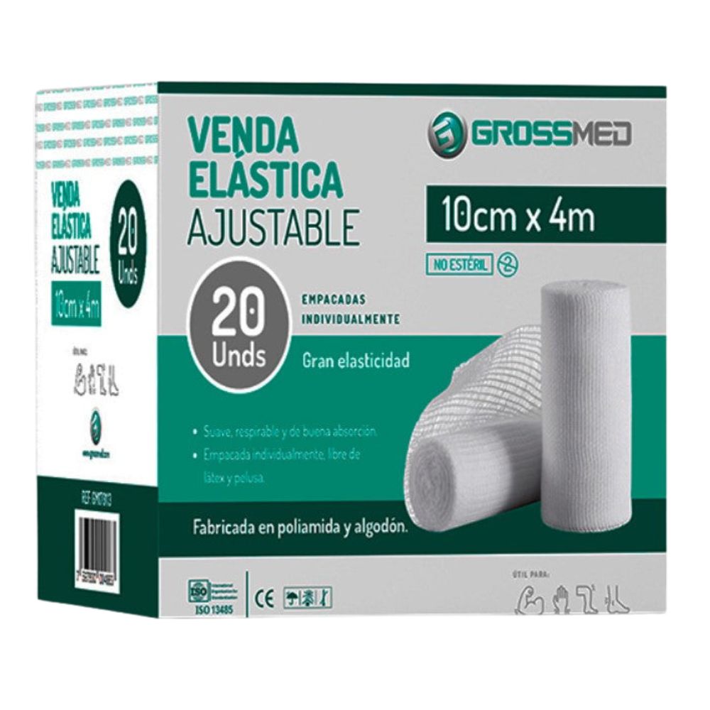 Venda Grossmed Elastica Ajustable 10cm x 4m 20und