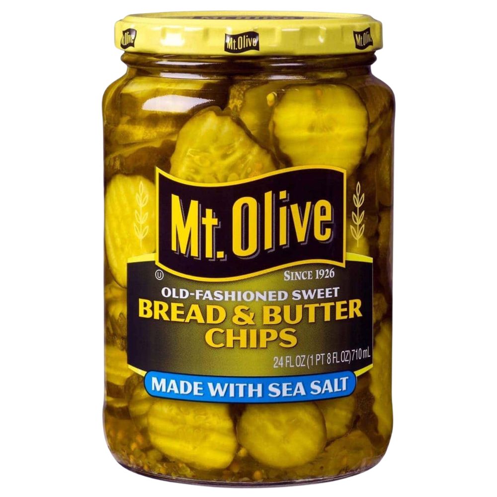 Mt. Olive Bread & Butter Chips Pepinillos Made With Sea Salt 710ml