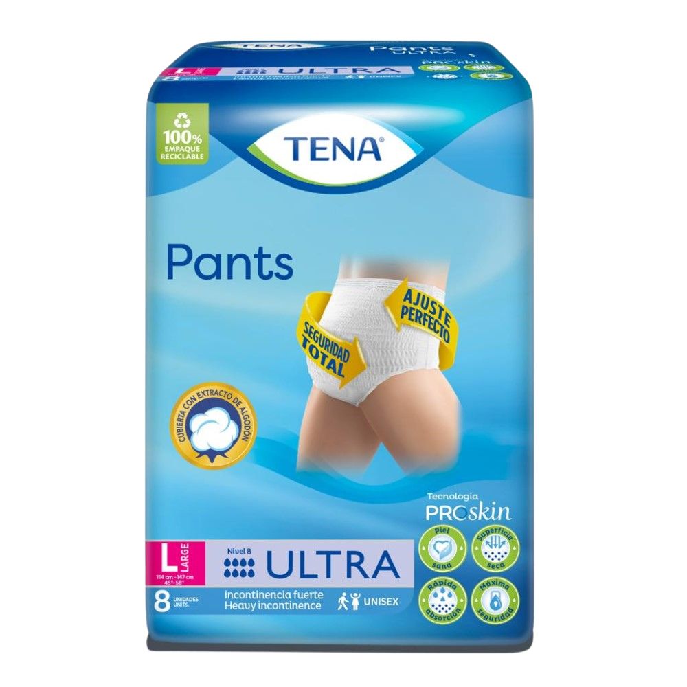 Tena Pants Ultra Talla L Para Adultos Unisex 8und