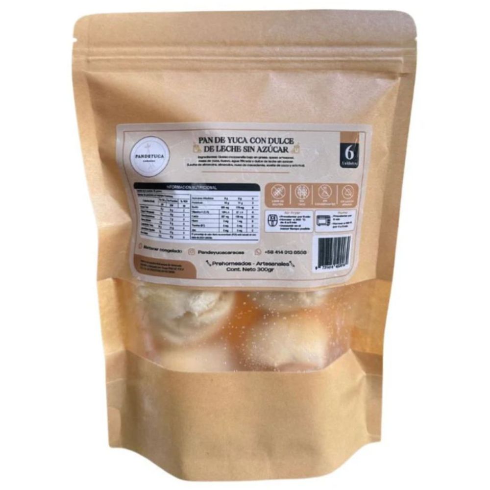 Pan De Yuca Con Dulce De Leche Sin Azucar 6 Und