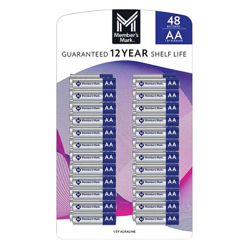 Member's Mark AA Alkaline Batteries 48und