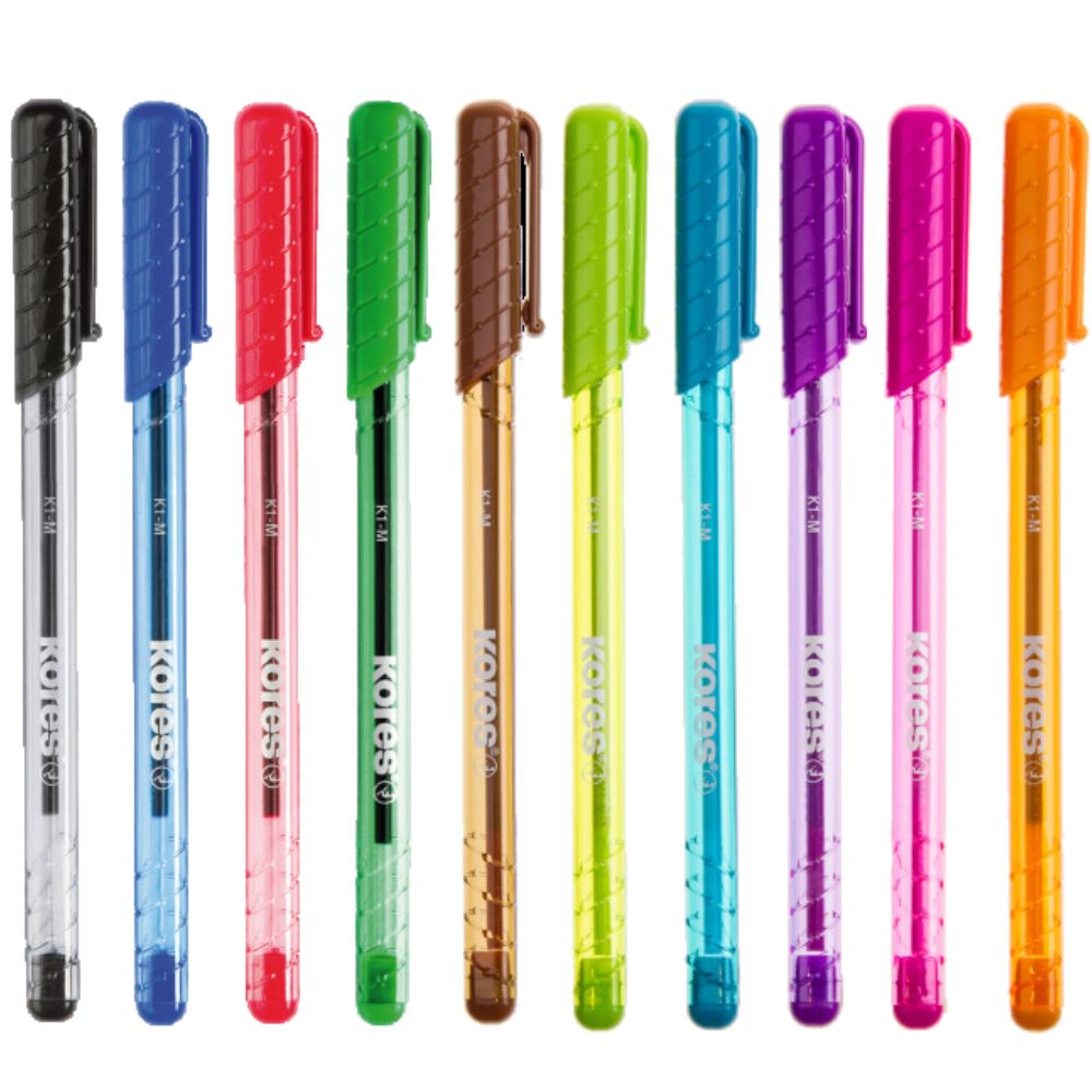 Kores Caja De Boligrafos De Colores K-Fancy 10 Und