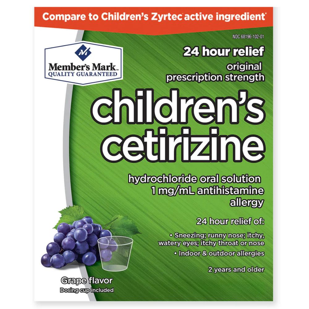 Member's Mark Children's Cetirizine 24 Hour Relief 1 Und 240ml