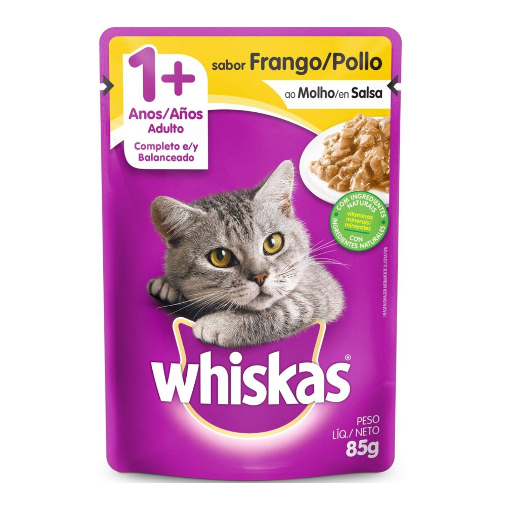 Whiskas Alimento Para Gato Sabor Pollo en Salsa 85gr