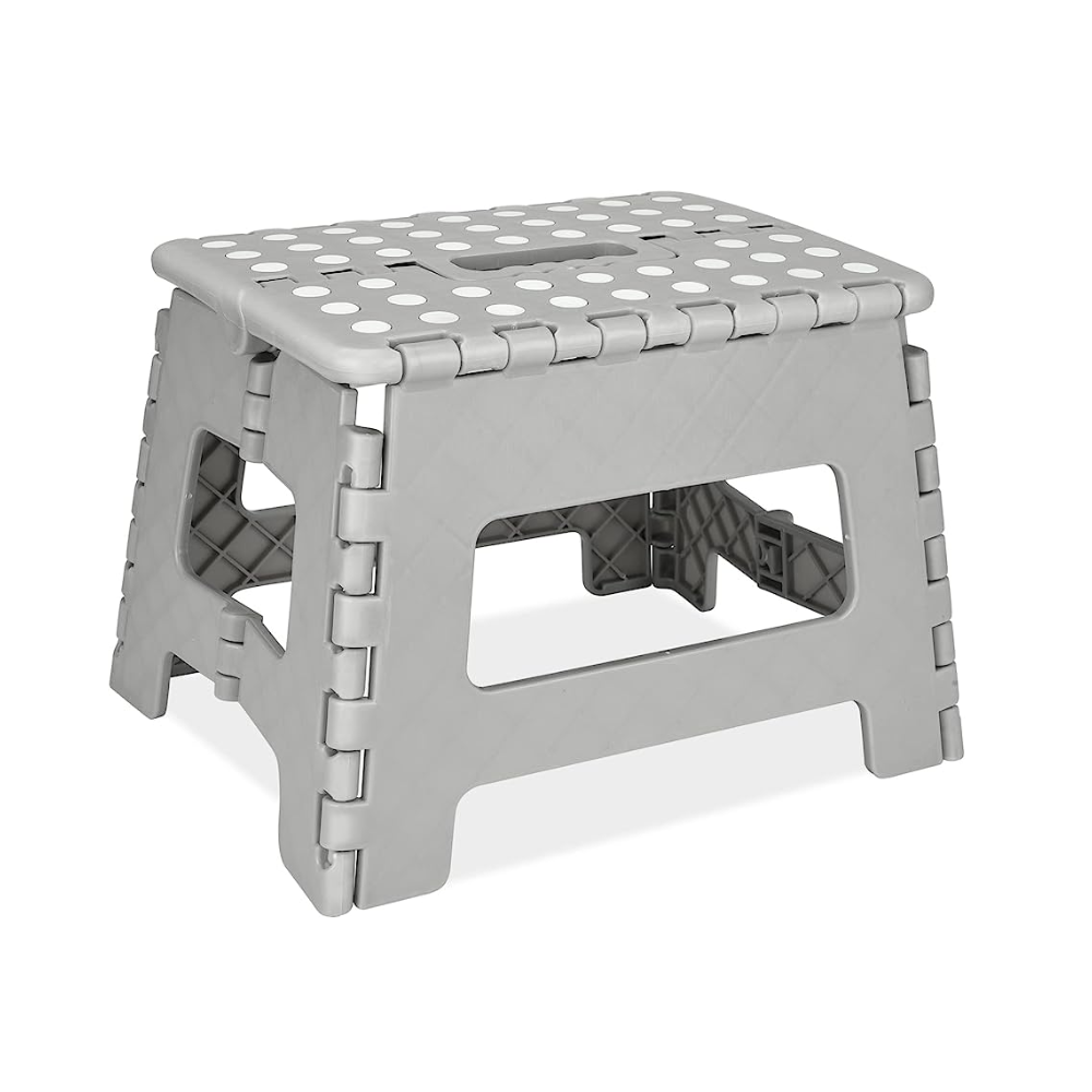 Step Stool Plegable Home Basics Color Gris 1 Peldaño