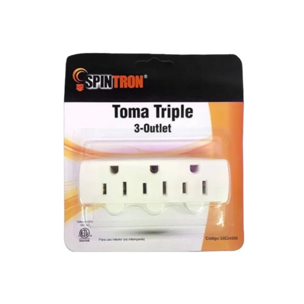 Toma Triple Electrica Spintron