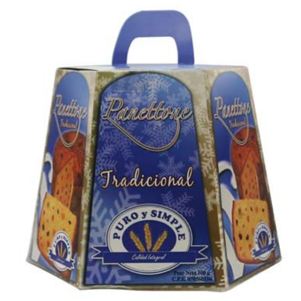 Panettone Puro y Simple Tradicional 500gr