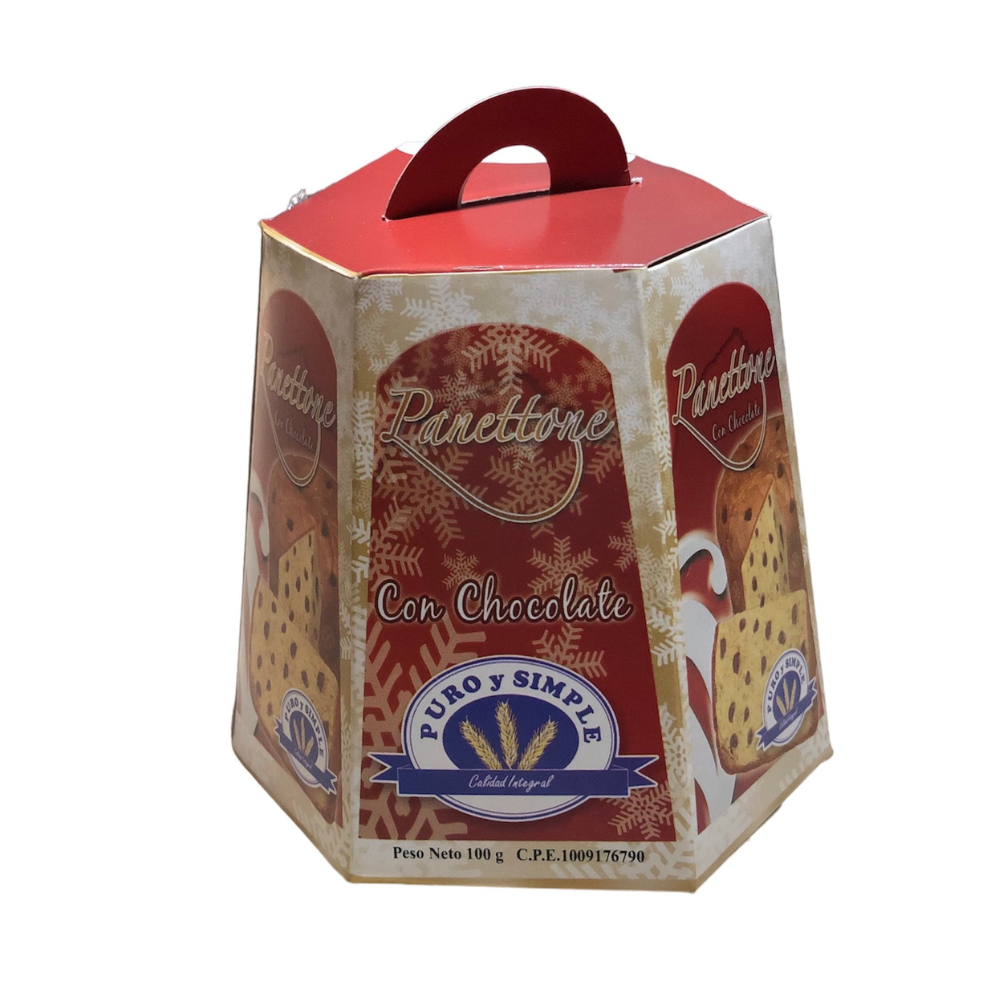 Panettone Mini Puro y Simple Con Chocolate 100gr
