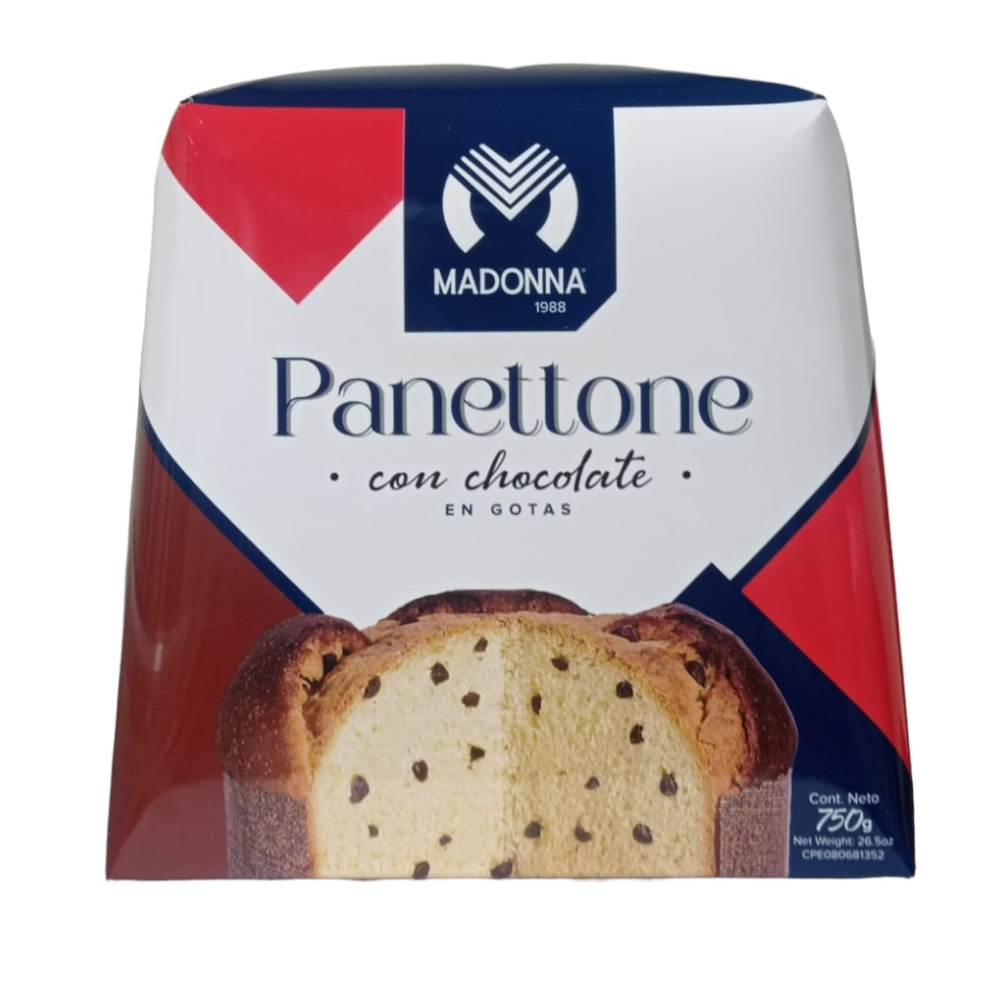 Panettone Madonna Con Chocolate en Gotas 750gr
