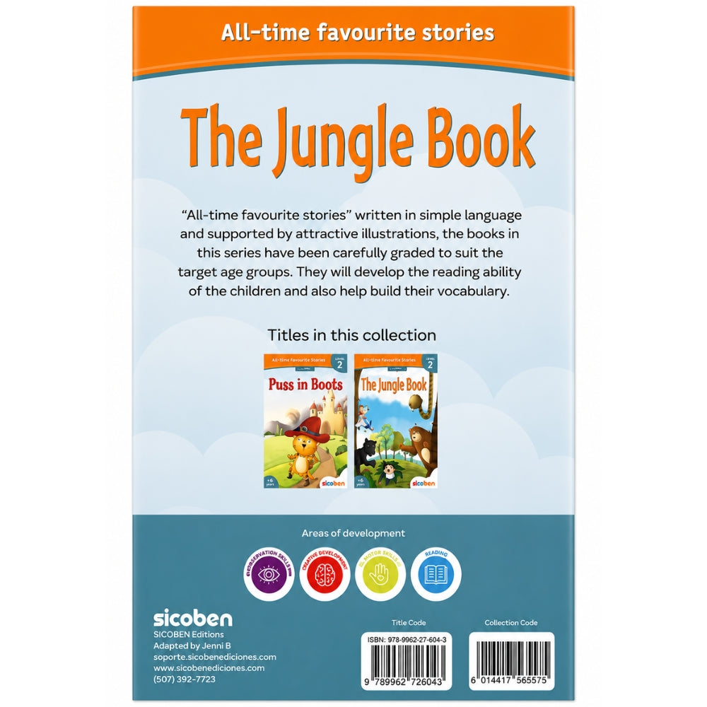 Sicoben "The Jungle Book" Coleccion All-Time Favourite Stories Level 2 6+