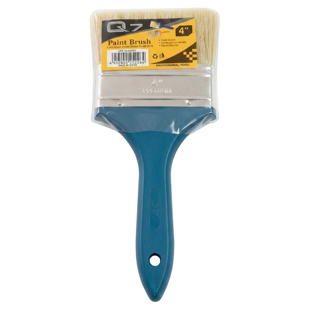 Q7 Brocha Mango De Plástico Azul 4"