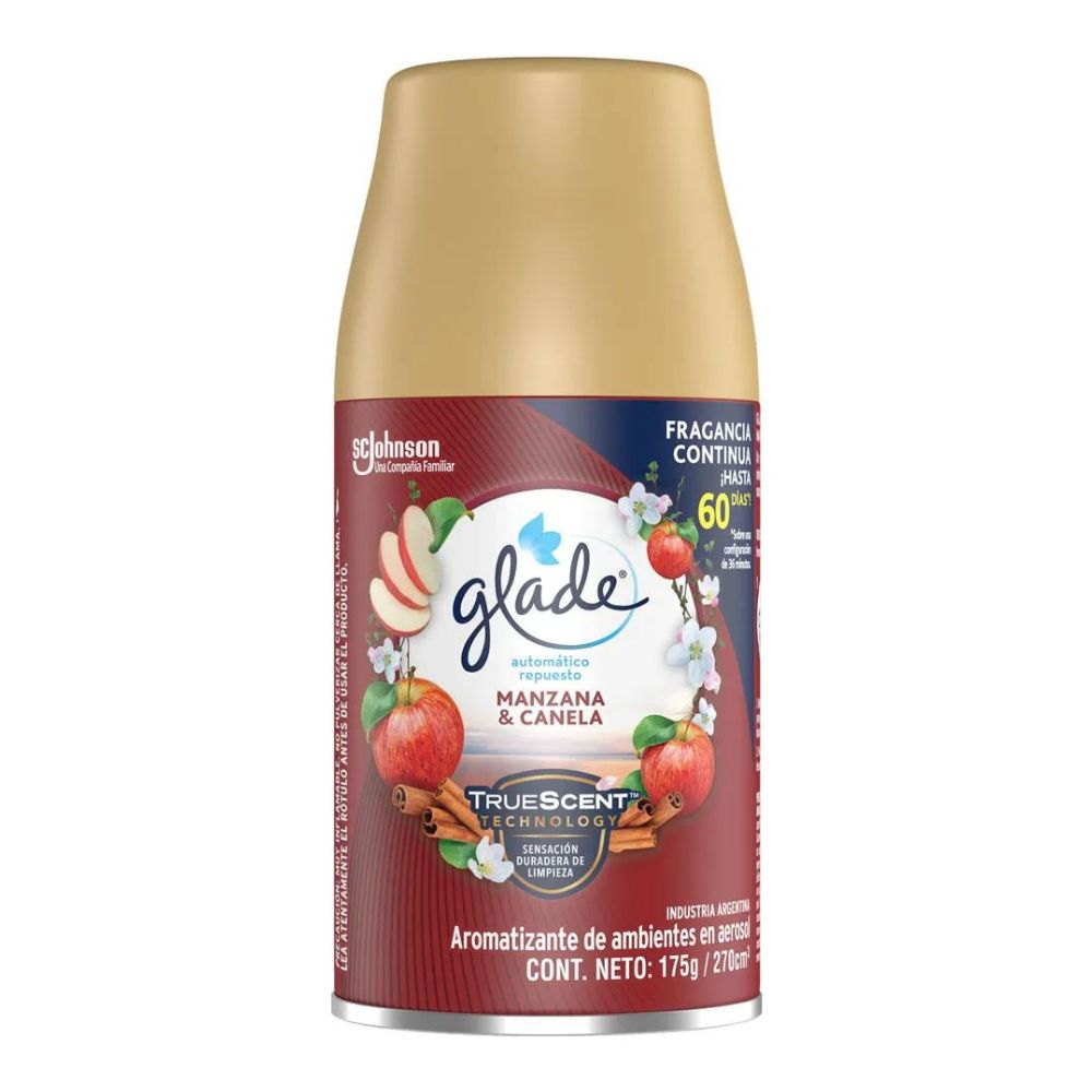 Glade Repuesto Automatico Manzana Y Canela 175gr/270ml
